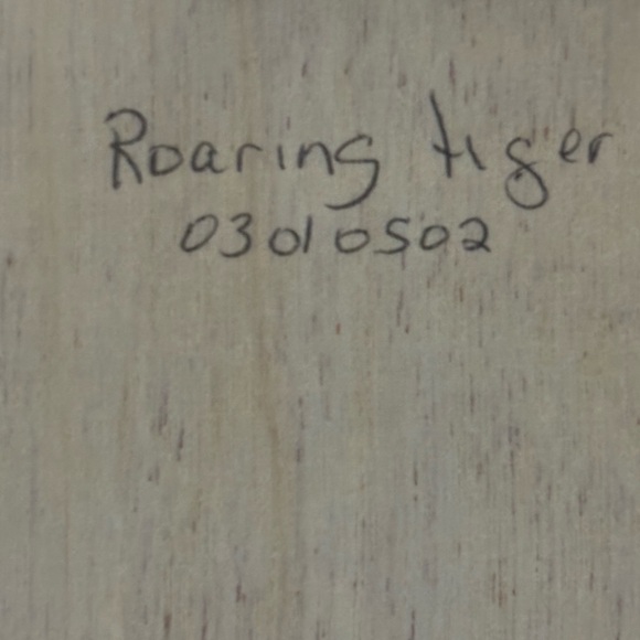 #42 Growling Tiger Scroll Saw Art Print. Handmade by McKenna Art. - Picture 3 of 3